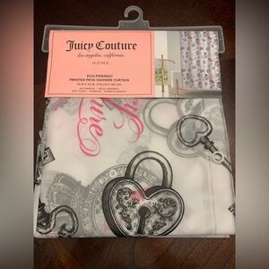 Juicy Couture Pink and Black Shower Curtain